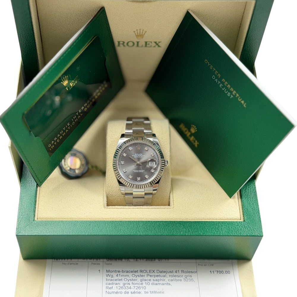 Rolex Datejust 41 mit Diamanten - 126334