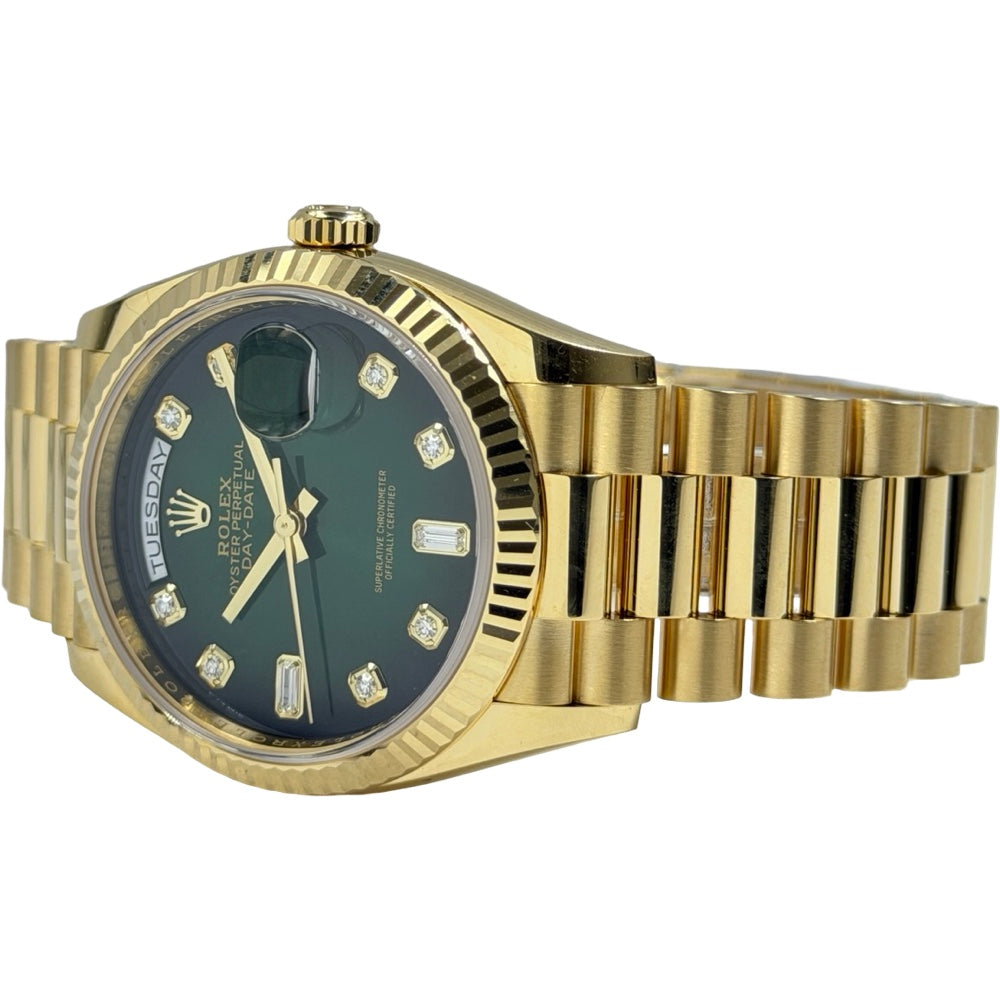 Rolex Day-Date 36 Ombre Green Diamond Dial - 128238