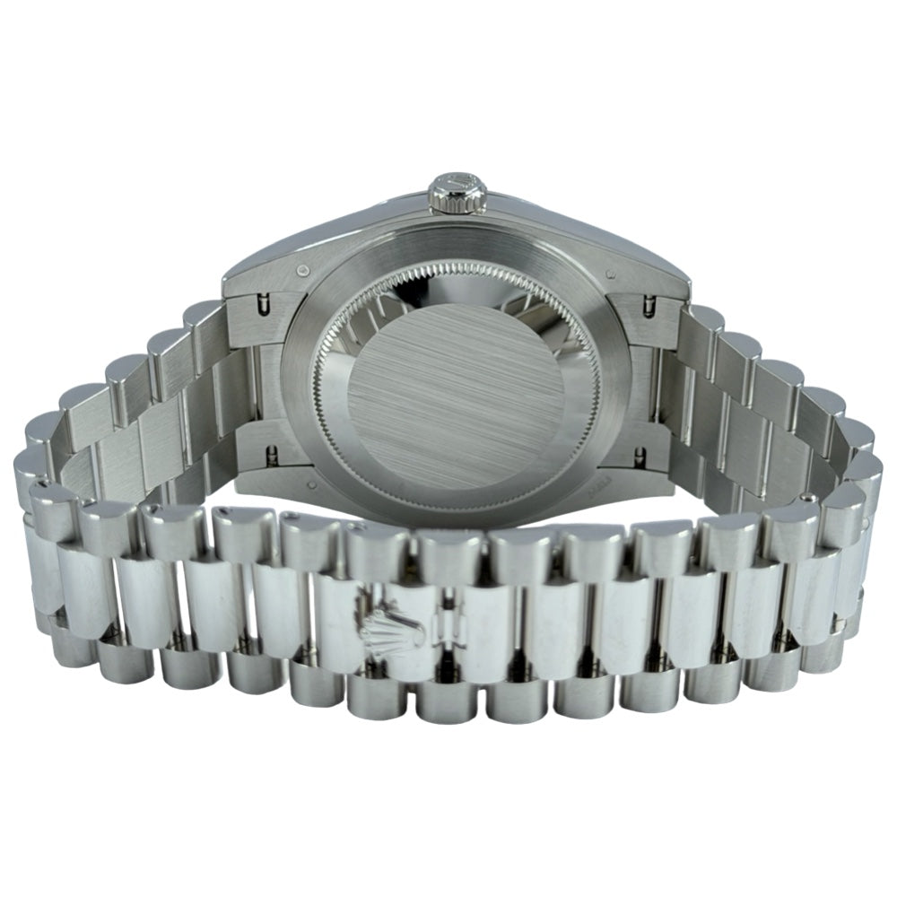 Rolex Day-Date 40 Platin Ice Blue Baguette - 228236