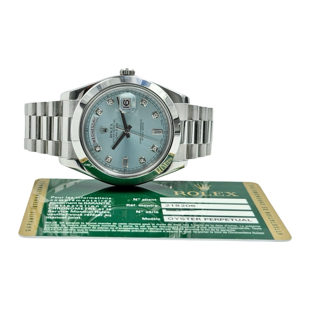 Rolex Day-Date II Platin Ice Blue Diamond - 218206