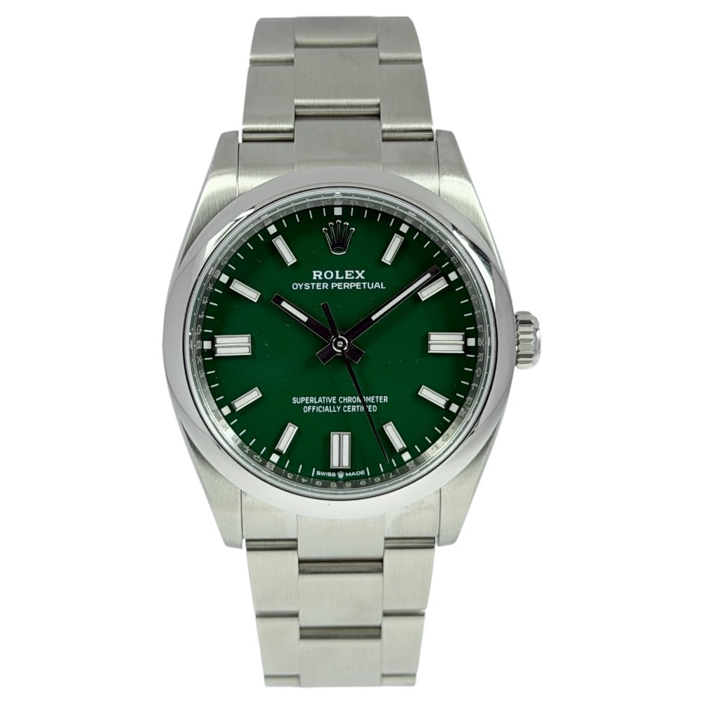 Rolex Oyster Perpetual 36 grün - 126000 auf Stargold.ch erhältlich.