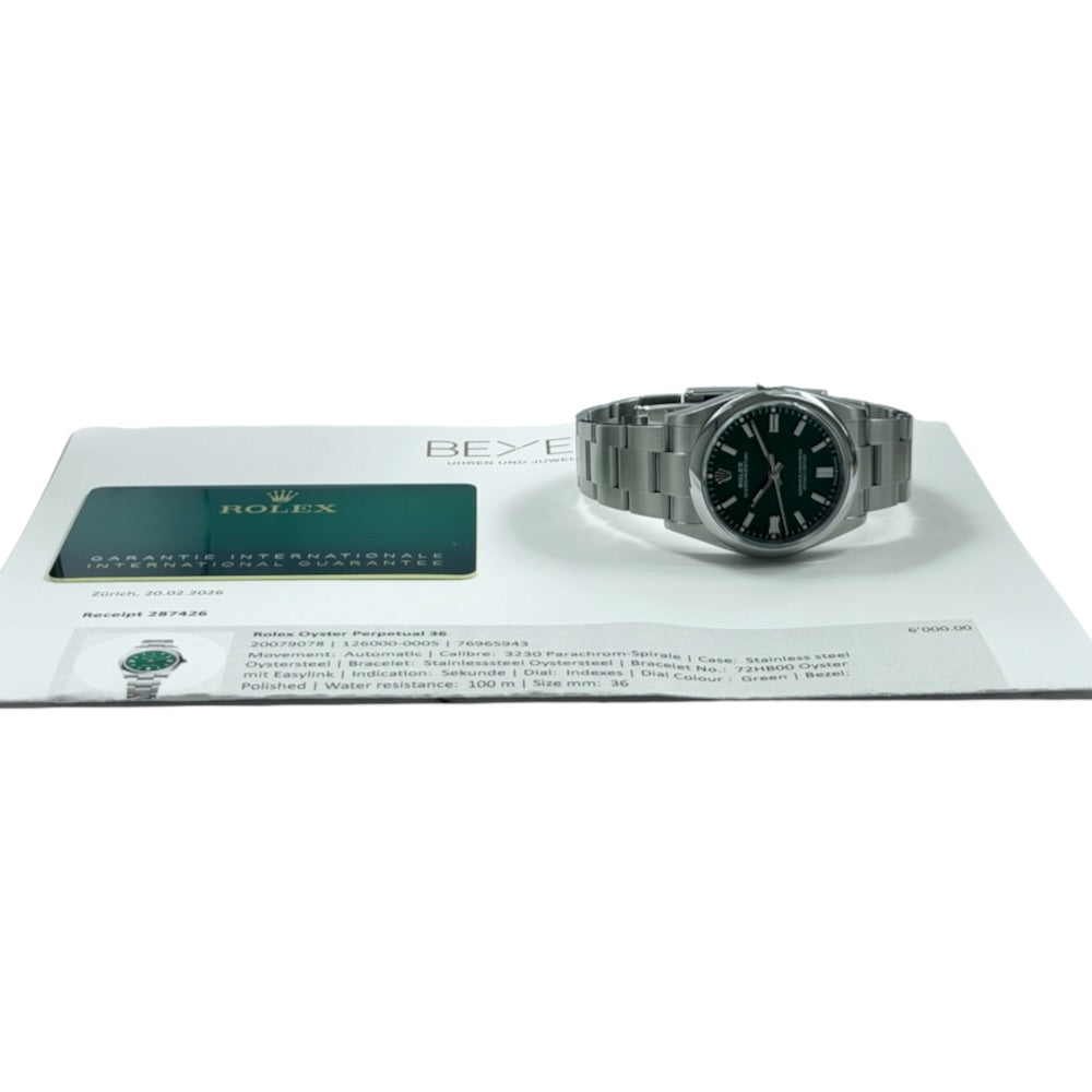 Rolex Oyster Perpetual 36 grün - 126000
