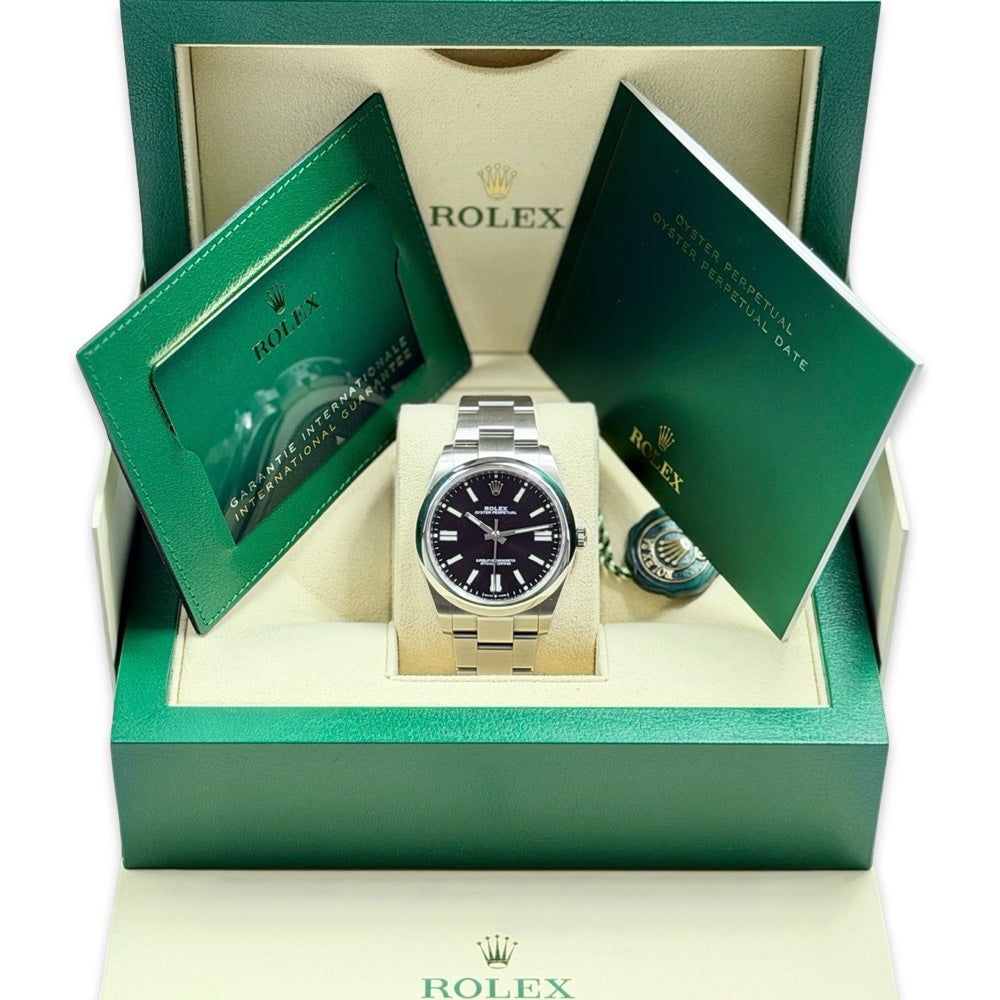 Rolex Oyster Perpetual Schwarz 41 - 124300