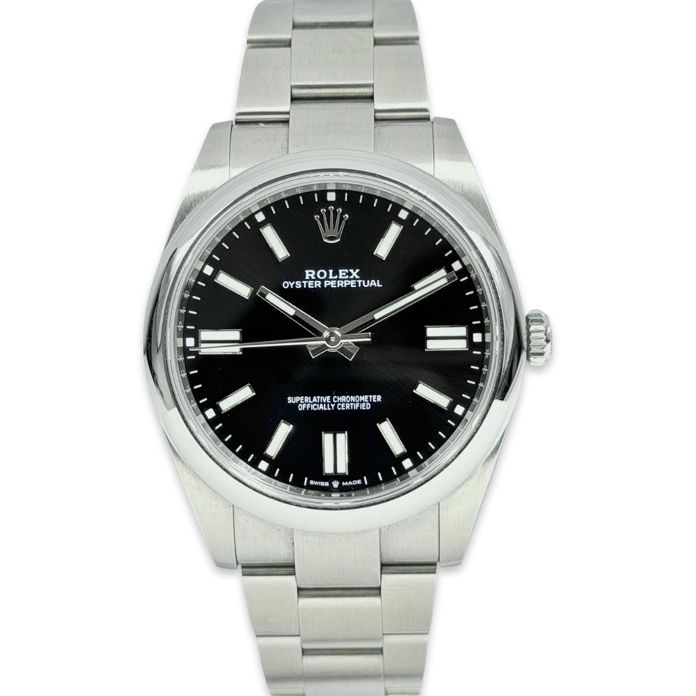 Rolex Oyster Perpetual Schwarz 41 - 124300 auf Stargold.ch erhältlich.