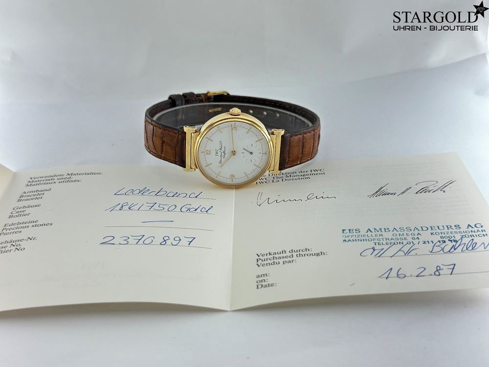 IWC Schaffhausen Vintage 18K Gelbgold 750 - 33mm - 3590 CHF Zürich
