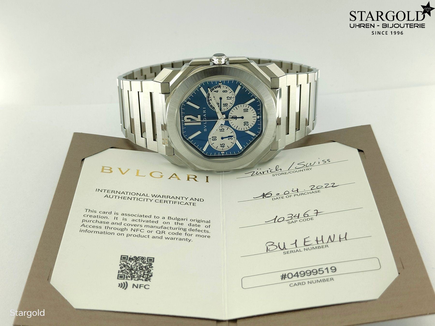 Bulgari Octo Finissimo Chronograph GMT - with box & papers