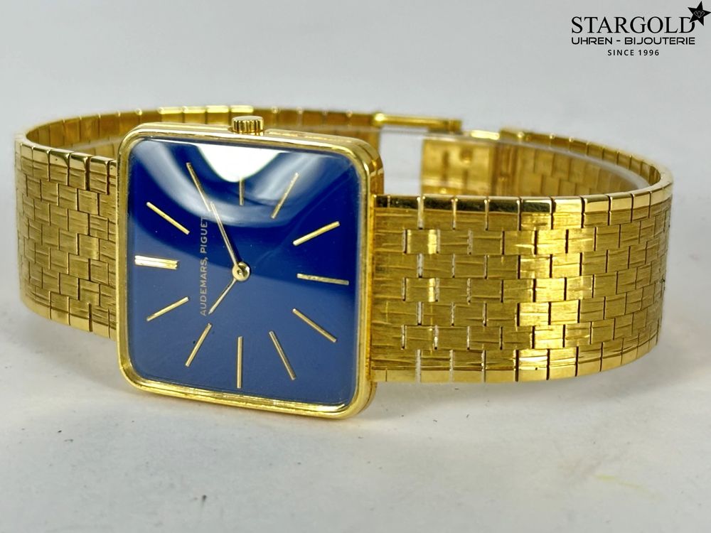 Audemars Piguet 18K Gold Vintage - rare-blue dial