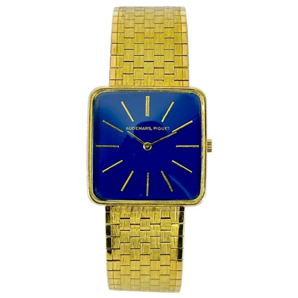 Audemars Piguet 18K Gold Vintage - rare-blue dial 