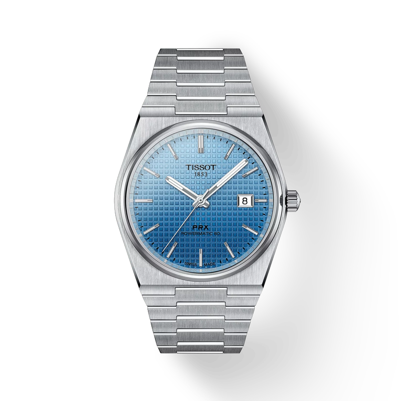 Tissot PRX 40 205 Powermatic 80 Gradient Ice Blue auf Stargold.ch erhältlich.