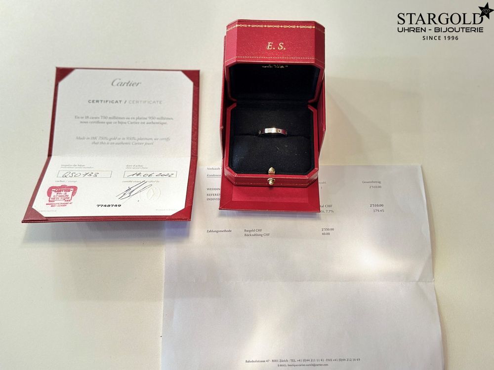 Cartier Love Ring aus 950er Platin - QSO733