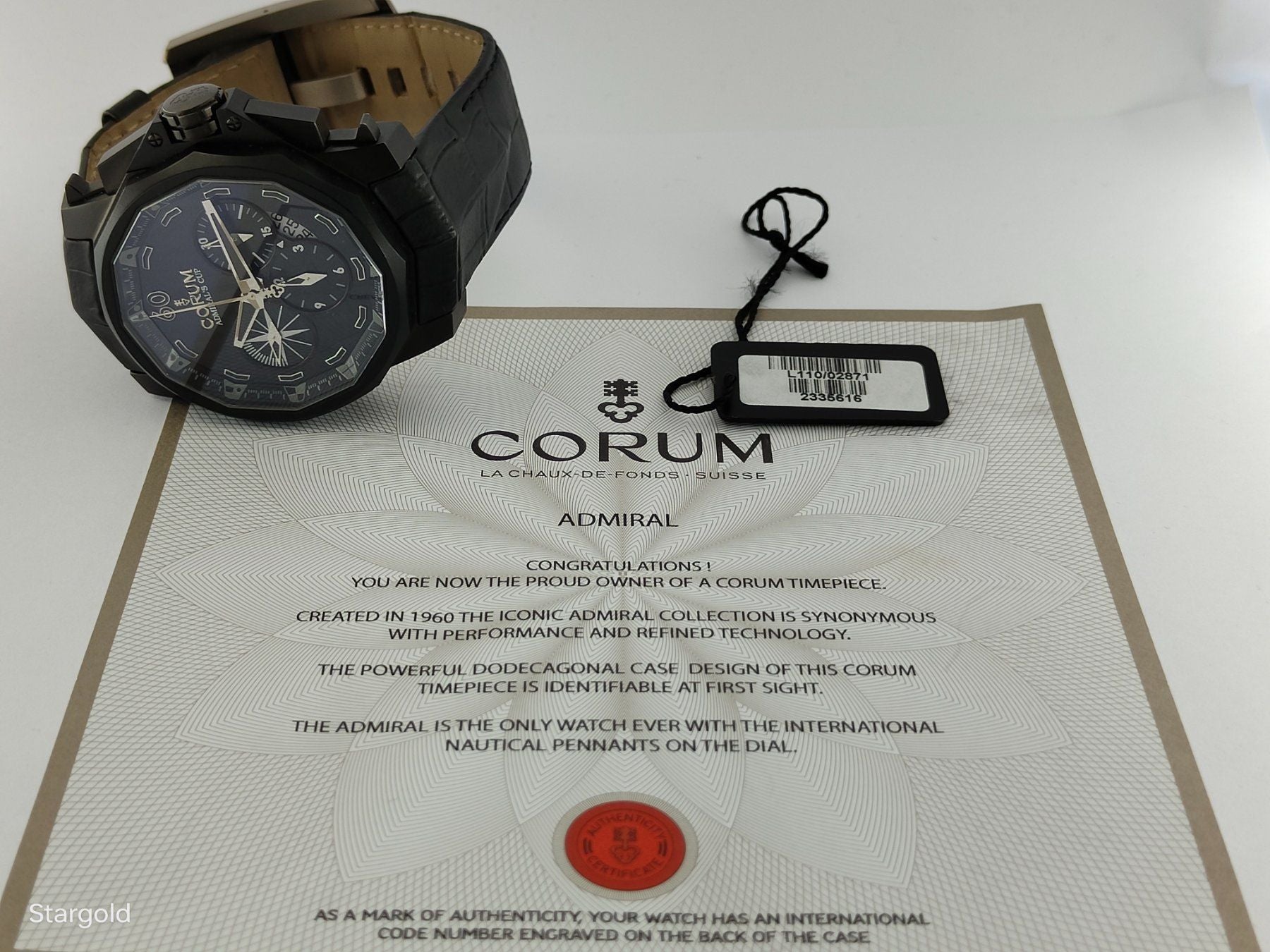 Corum Admiral's Cup Black One Of One