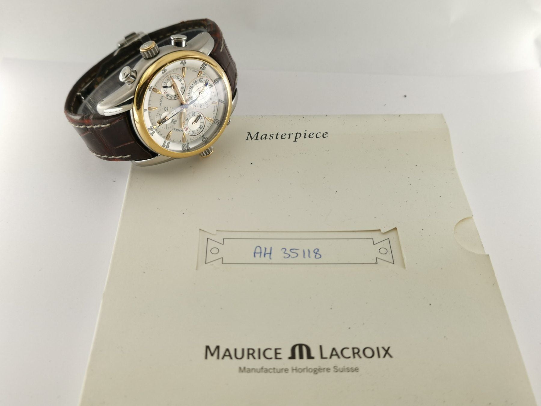 Maurice Lacroix Masterpiece Chrono Globe Stahl/Gold