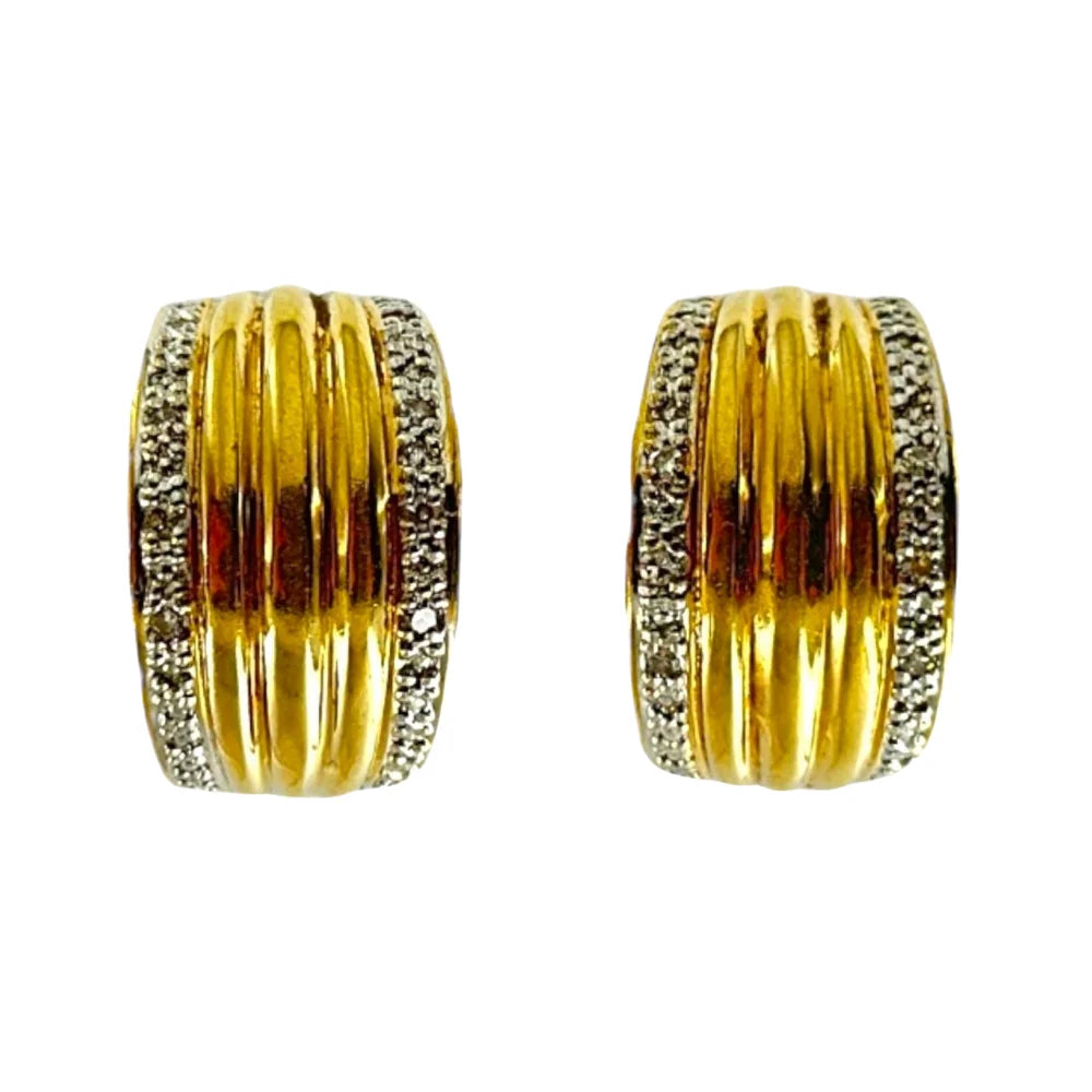 Ohrring 18K Gelbgold 750 mit Diamanten