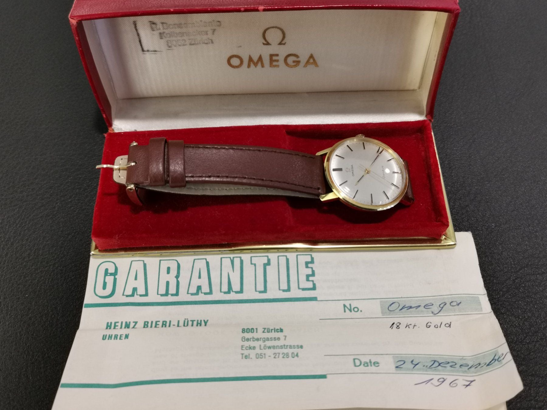 Omega Genève Vintage 18K Gelbgold