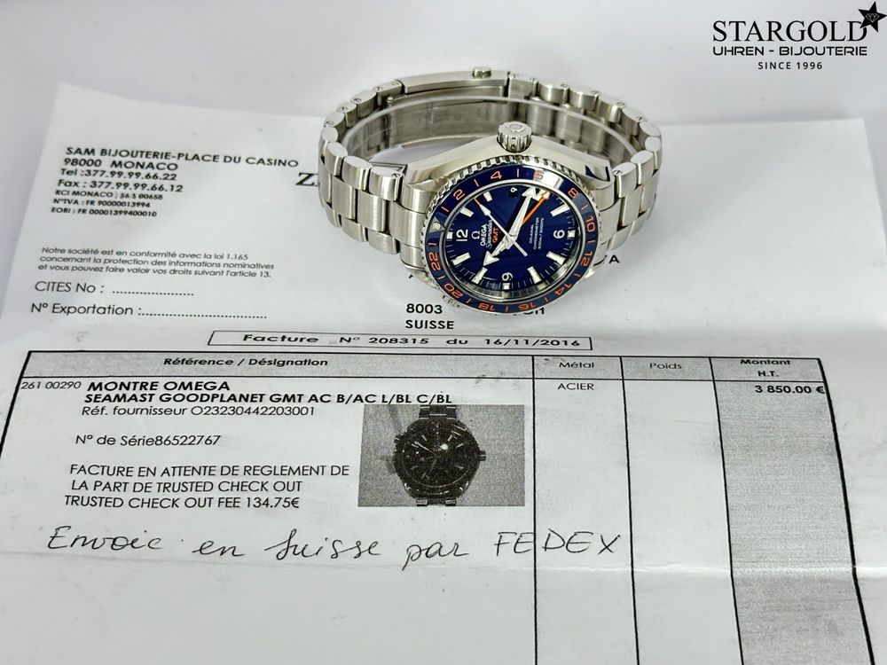 Omega Seamaster Planet Ocean GMT Good Planet - 232.30.44.22