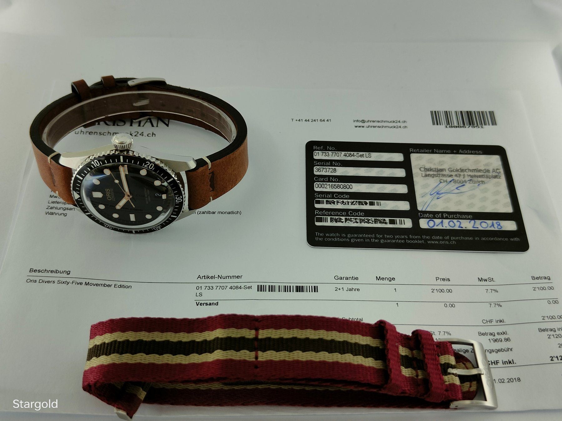 Oris Diver Sixty-Five Automatik - Fullset