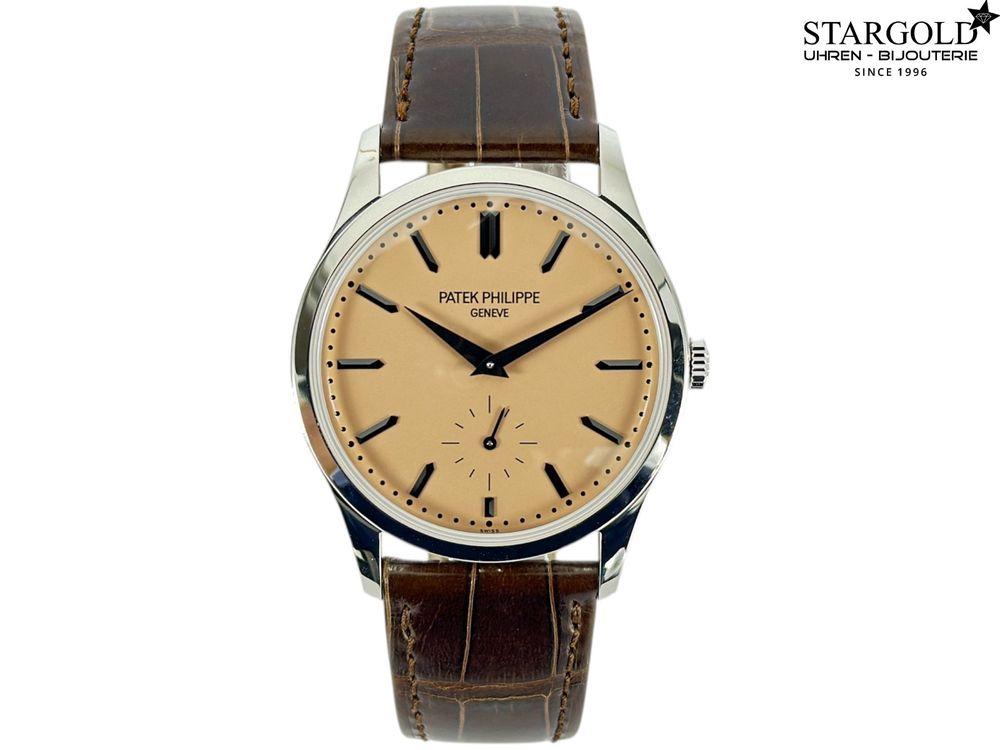 Patek Philippe Calatrava Platin Salmon Dial - 6196P-001 auf Stargold.ch erhältlich.