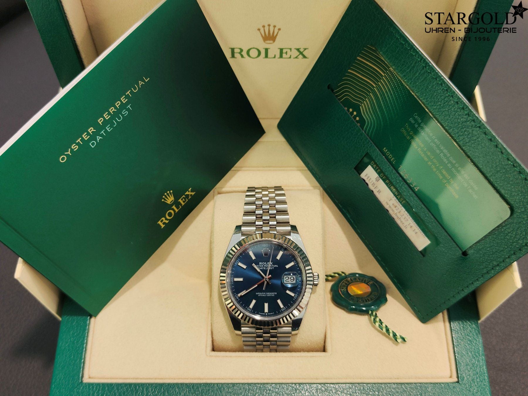 Rolex Datejust 41 bleu - 126334