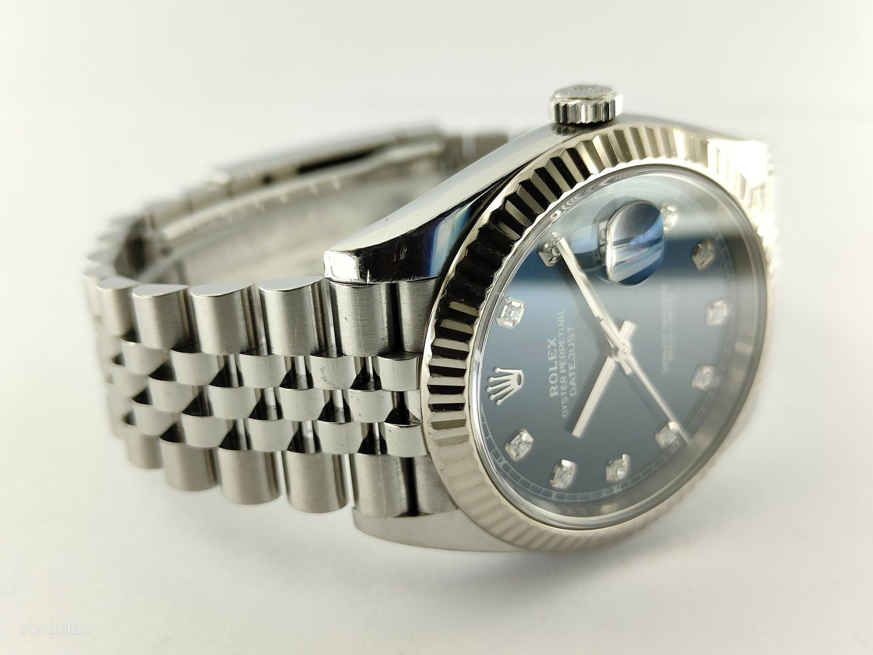 Rolex Datejust 41 blue with diamonds - 126334