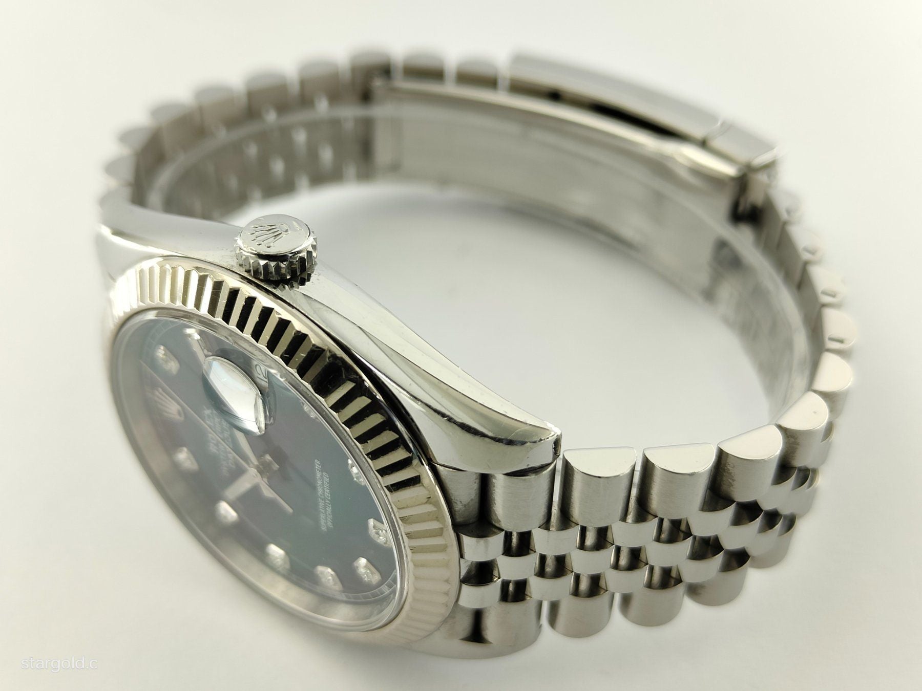 Rolex Datejust 41 blue with diamonds - 126334