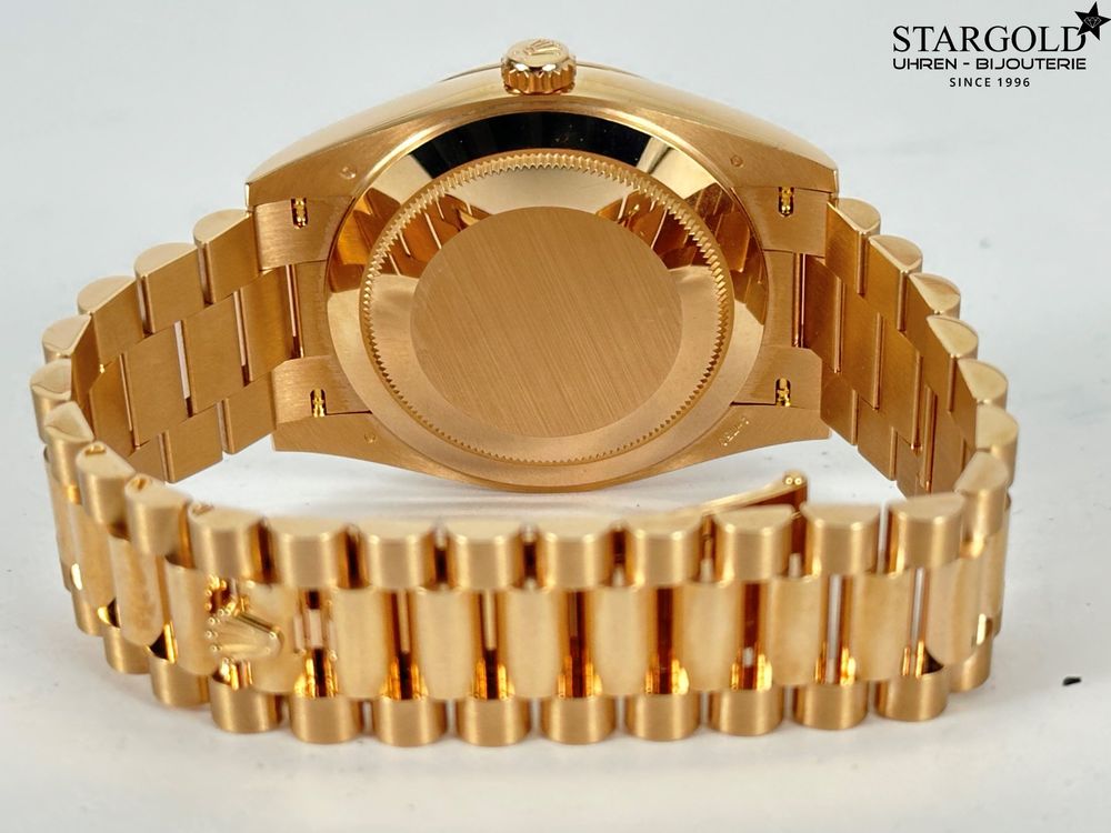 Rolex Day-Date 40 Eisenkiesel Baguette Diamond - 228235