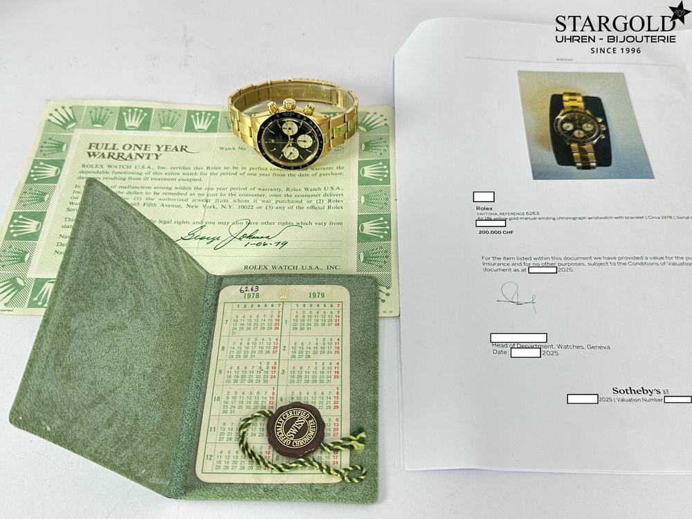 Rolex Daytona Cosmograph 6263 - 18K Gold - black dial