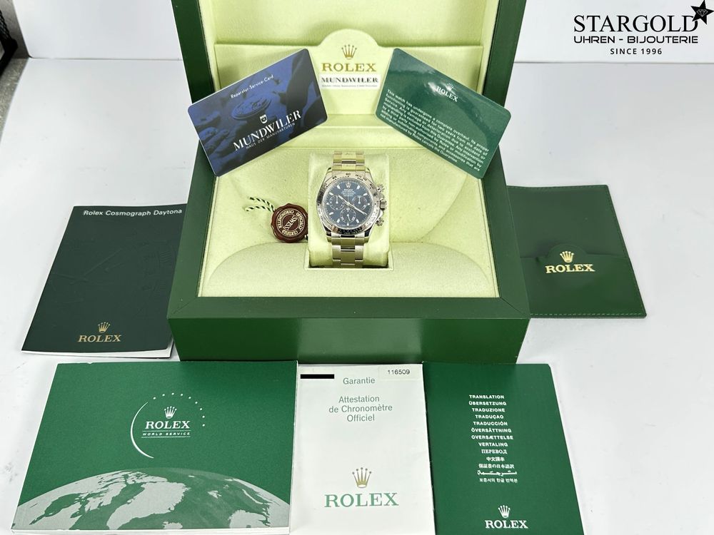 Rolex Daytona white gold blue - 116509 