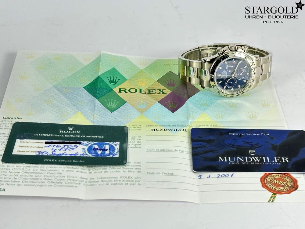 Rolex Daytona white gold blue - 116509 