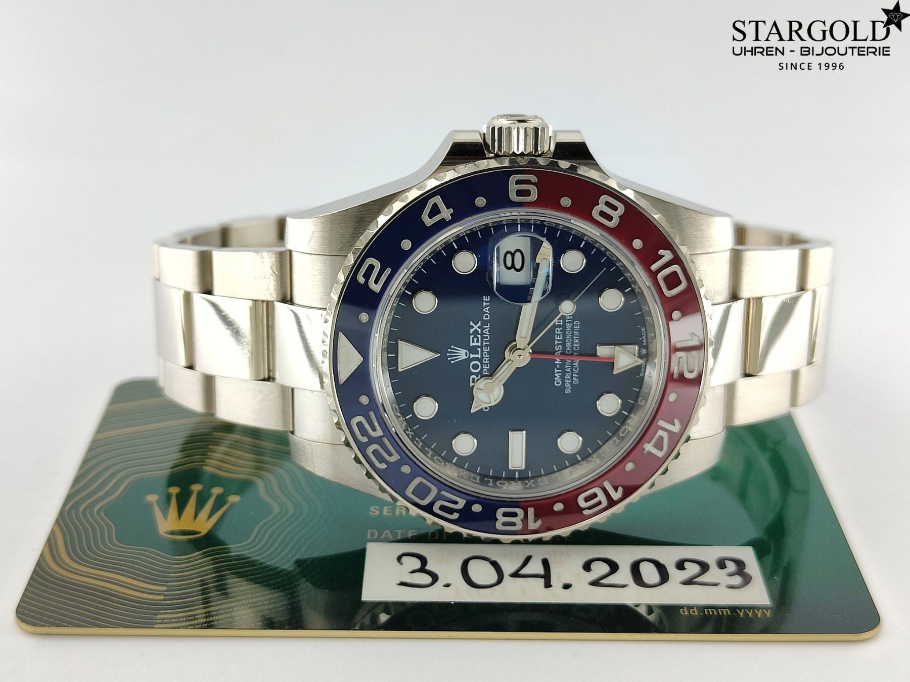 Rolex GMT-Master II 18K Weissgold - 126719BLRO