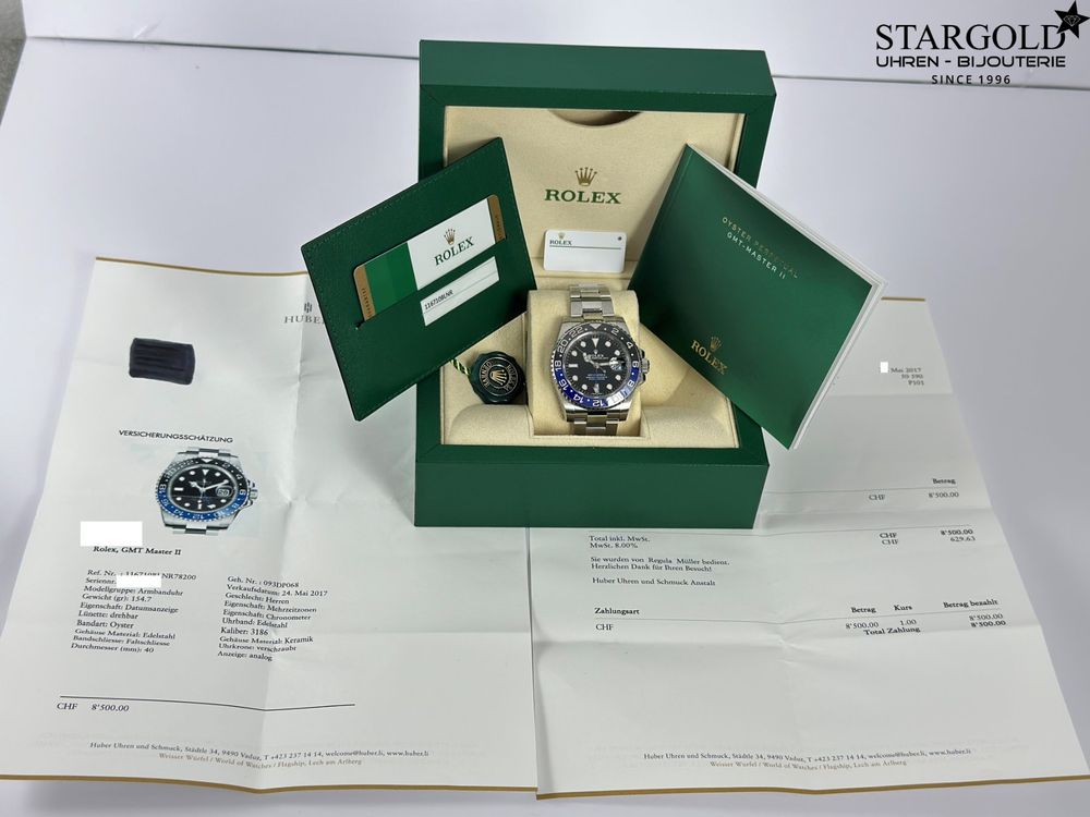 Rolex GMT Master II Batman - 116710BLNR