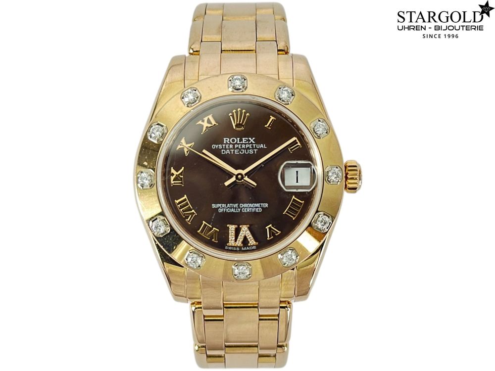 Rolex Lady-Datejust Pearlmaster 34mm 18k Roségold Diamond bei Stargold.ch erhältlich.