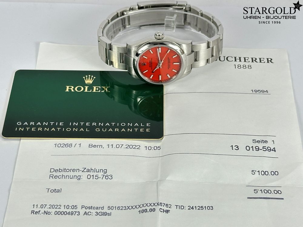 Rolex Oyster Perpetual 31 coral - 277200