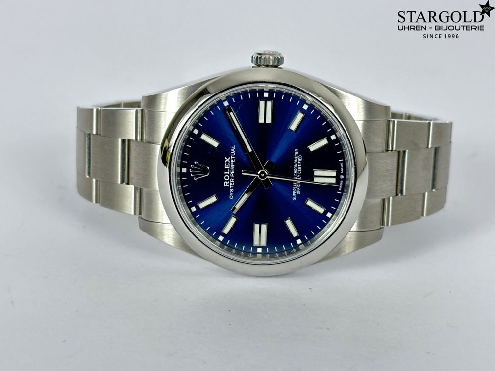 Rolex Oyster Perpetual Blau 41 - 124300