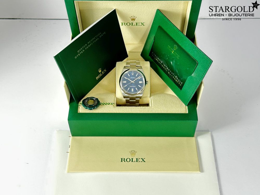 Rolex Oyster Perpetual Blau 41 - 124300
