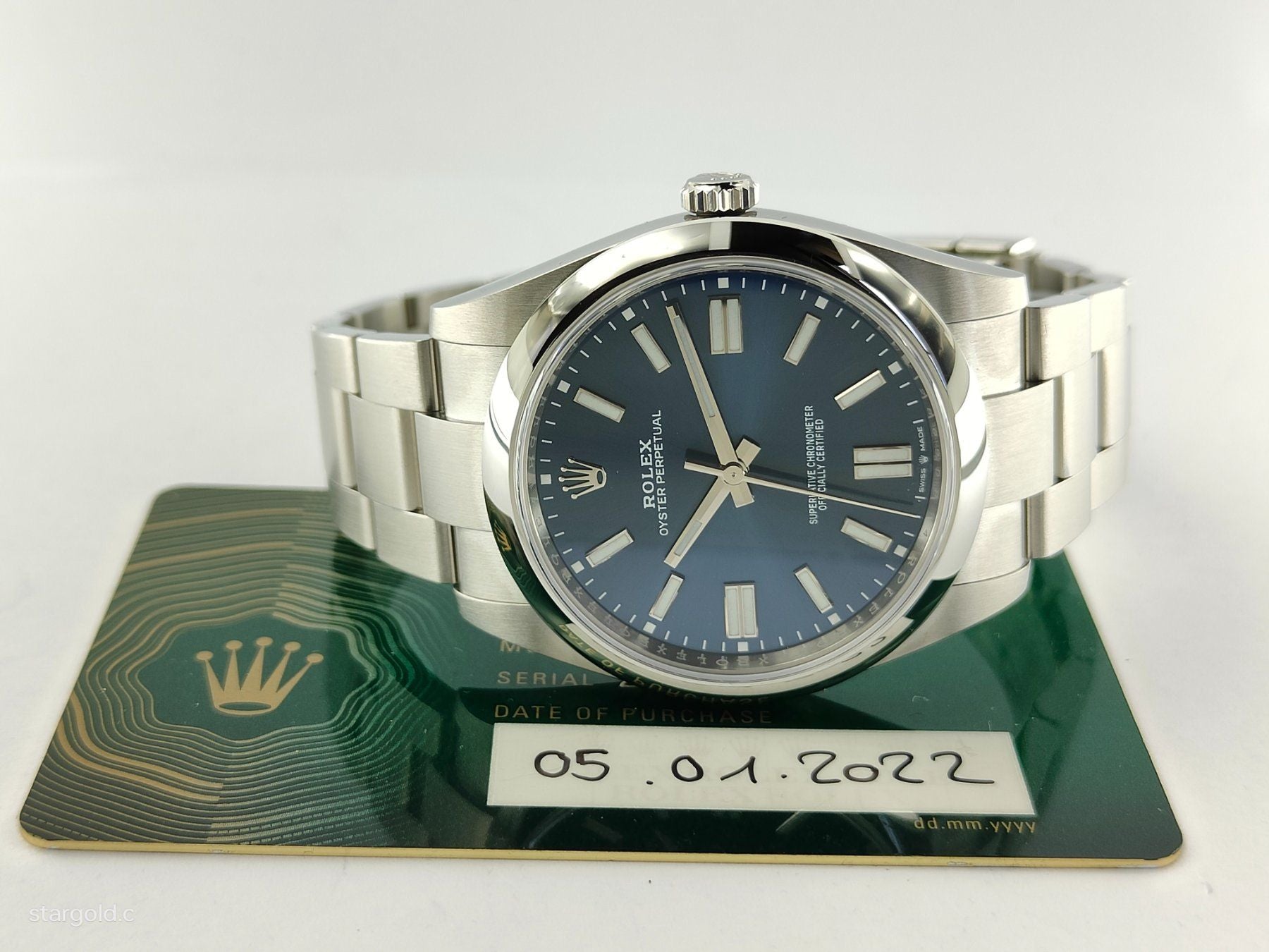 Rolex Oyster Perpetual Blau 41 - 124300