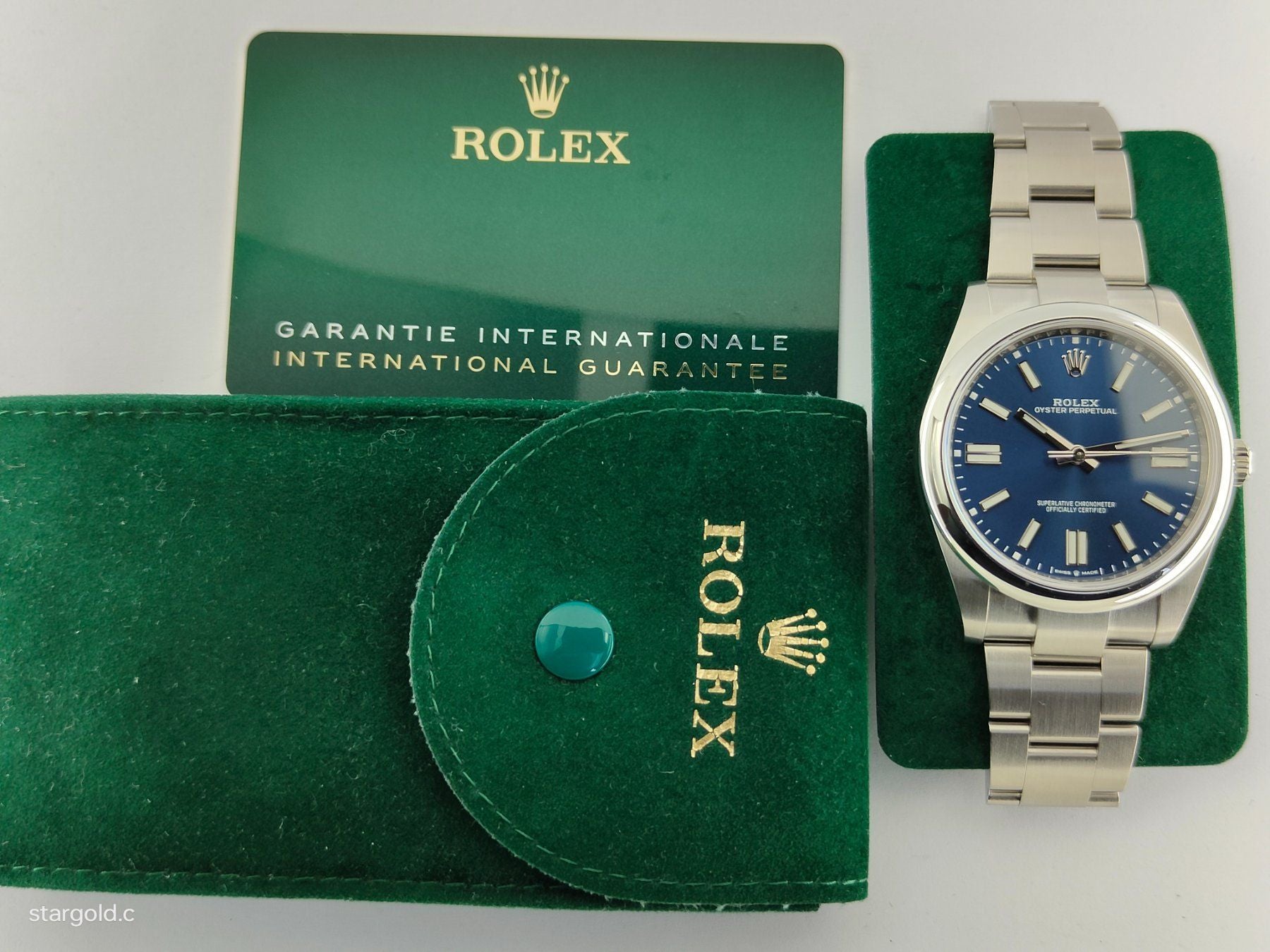 Rolex Oyster Perpetual Blau 41 - 124300