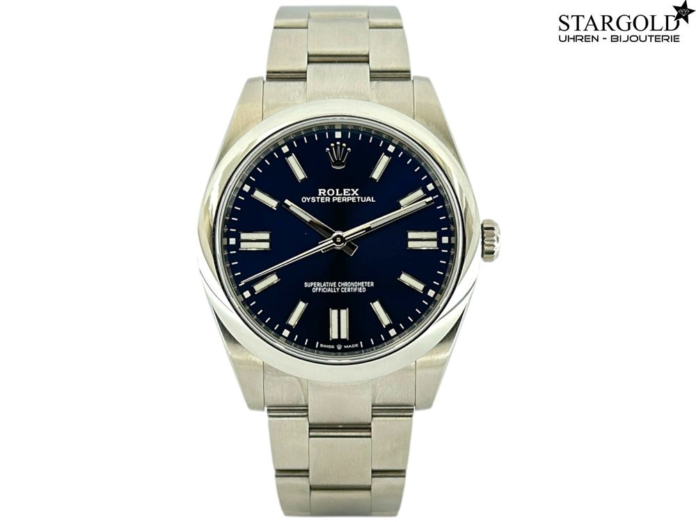 Rolex Oyster Perpetual Blau 41 - 124300