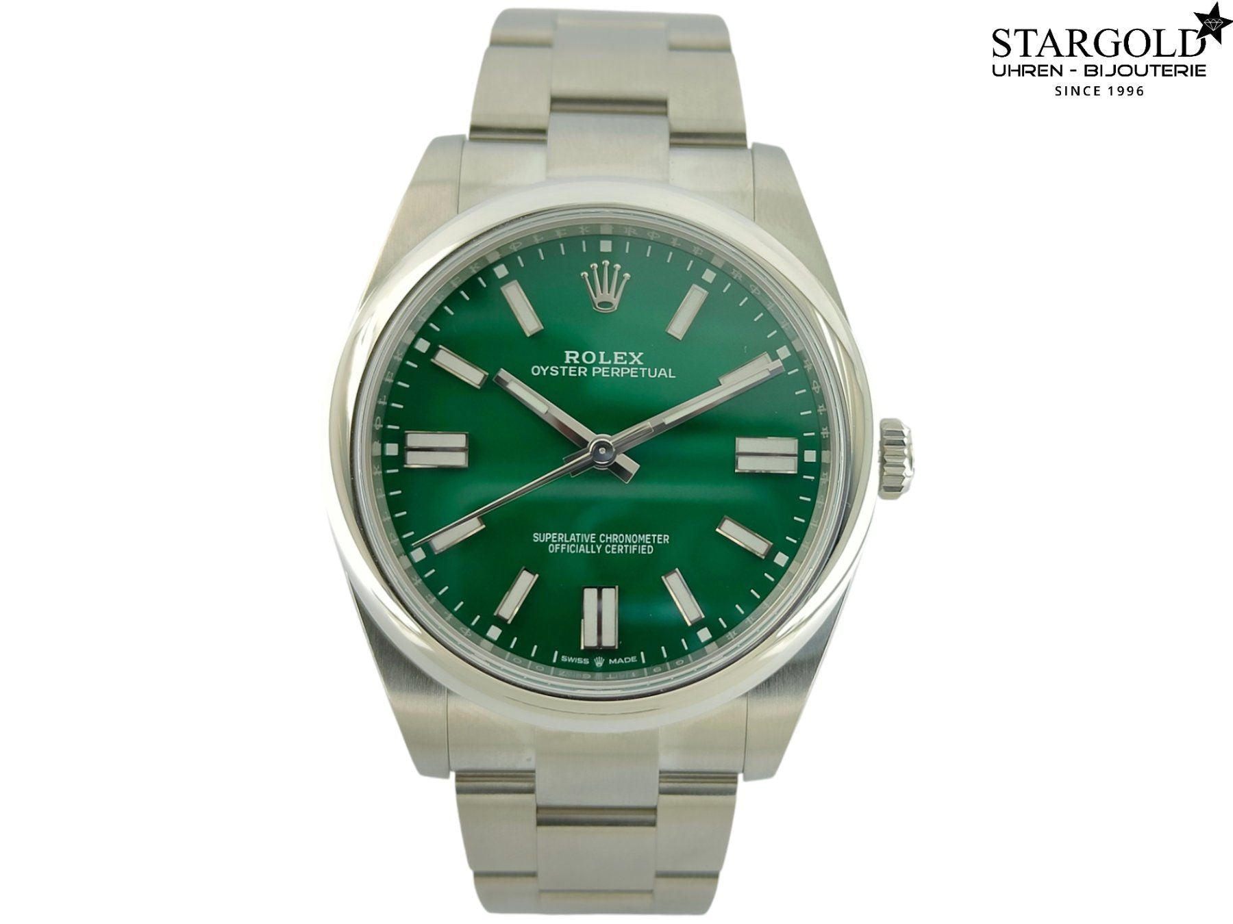 Rolex Oyster Perpetual vert 41 - 124300