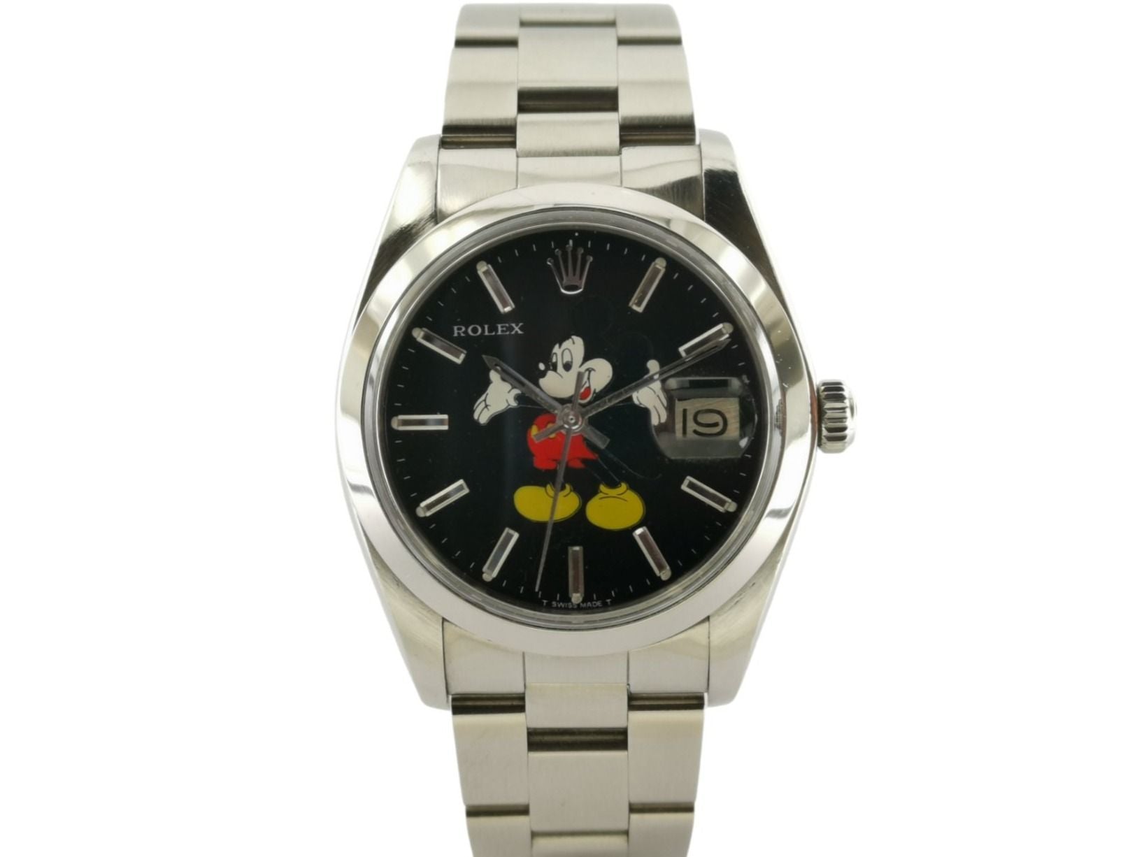 Rolex Oysterdate 34 Schwarz Mickey Mouse Zifferblatt - 6694