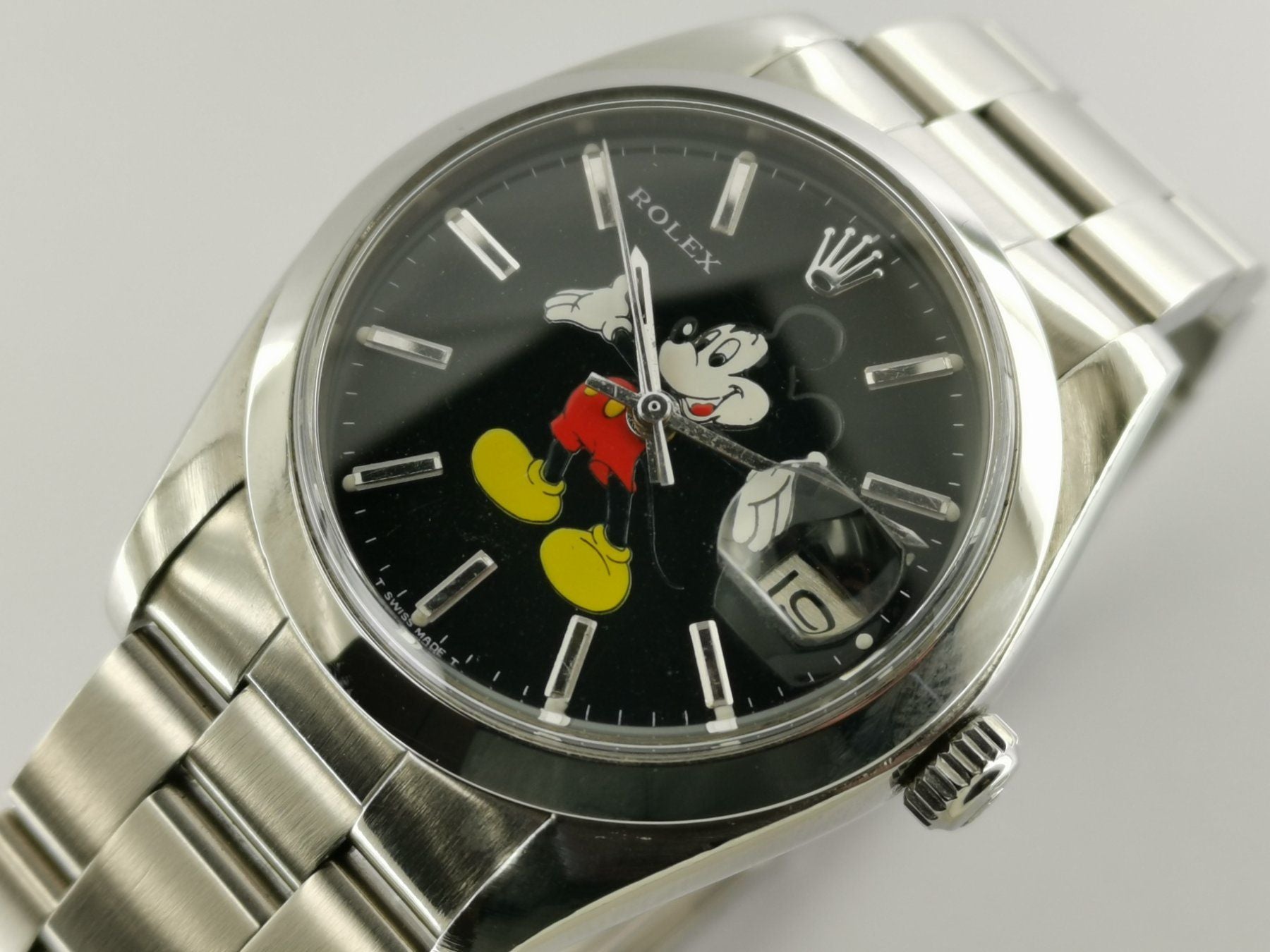 Rolex Oysterdate 34 Schwarz Mickey Mouse Zifferblatt - 6694