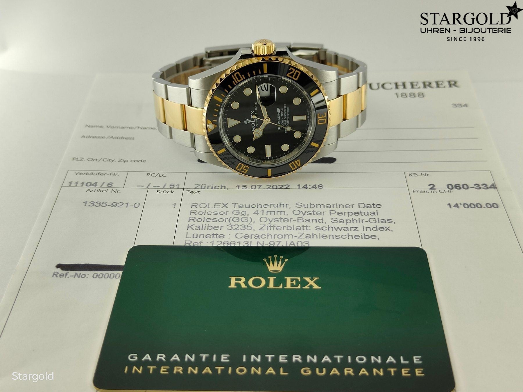 Rolex Submariner Date Bicolor - 126613LN - Fullset