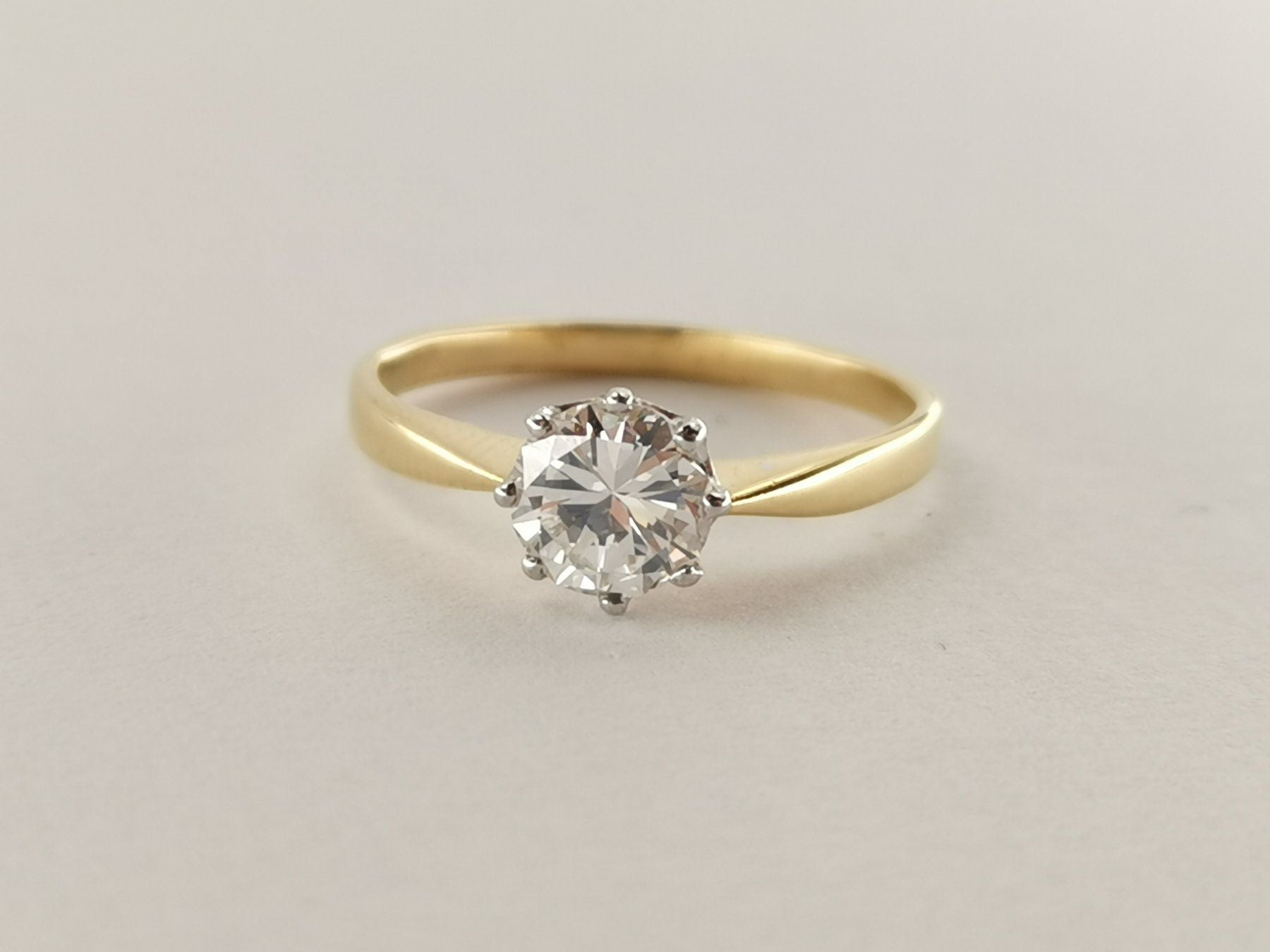 Solitaire-Ring 18K Gelb & Weissgold, 0.728ct. - RING05124