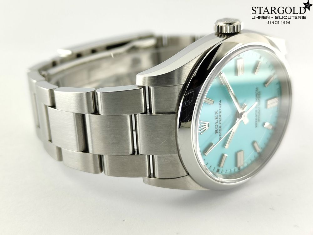 Rolex Oyster Perpetual Tiffany 36 126000 mit Box & Papieren