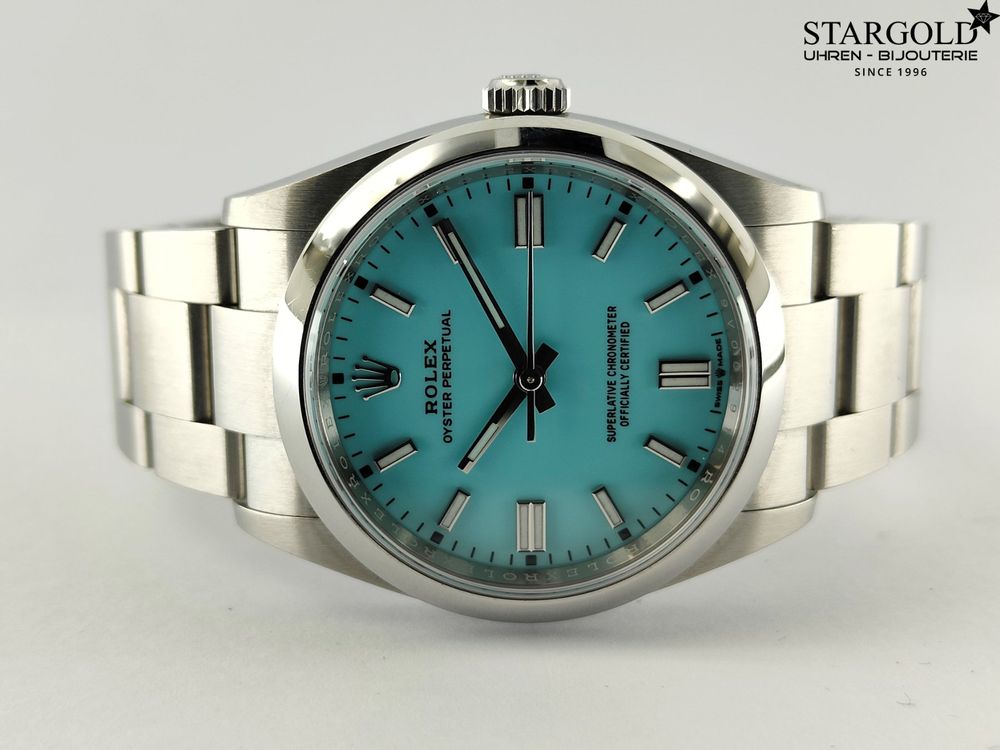 Rolex Oyster Perpetual Tiffany 36 126000 with box & papers