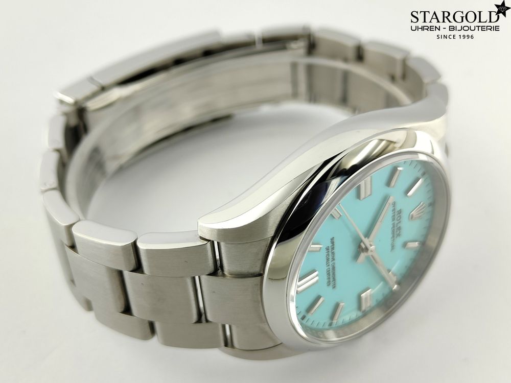 Rolex Oyster Perpetual Tiffany 36 126000 mit Box & Papieren