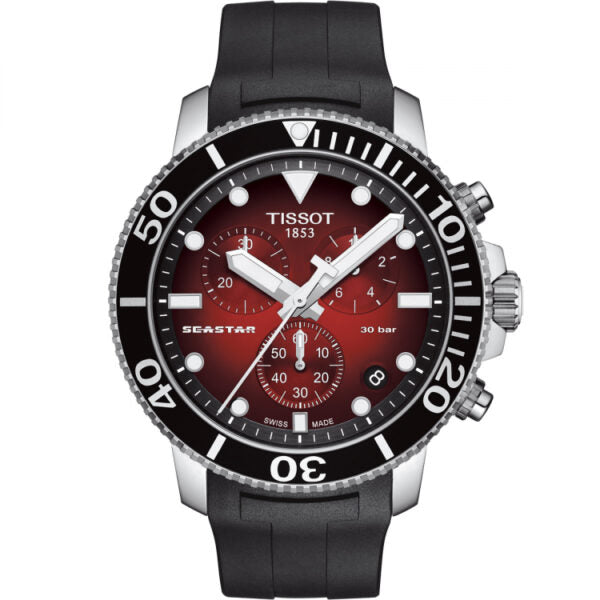 Tissot Seastar 1000 Quartz Chronograph Rot auf Stargold.ch erhältlich.