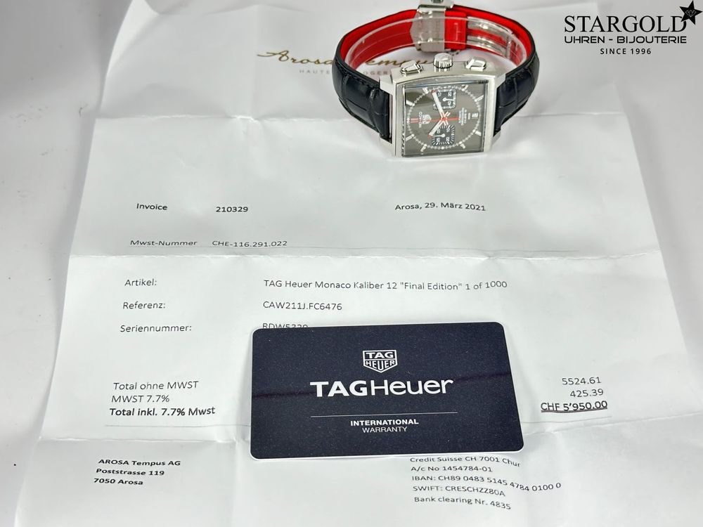 TAG Heuer Monaco Calibre 12 Final Edition - CAW211J.FC6476